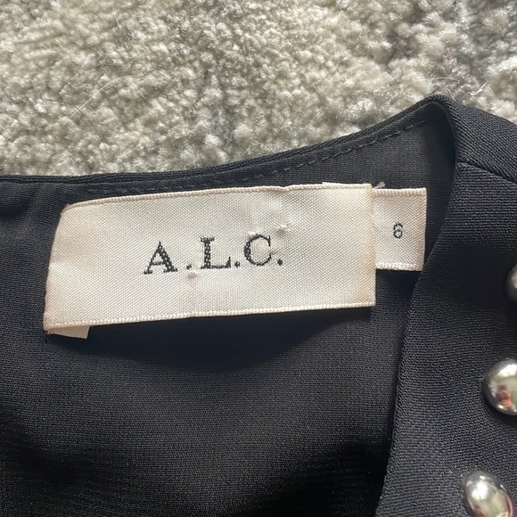 ALC Black Madison Studded Embellished Cady Stretch Crepe Dress - Picture 4 of 5